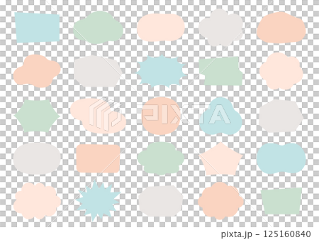 語音氣泡框簡單背景框附件裝飾插圖向量變化無線條 125160840