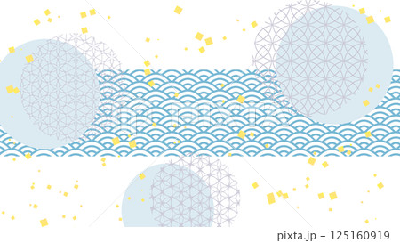 モダンな和柄のイラスト背景素材 モダンな和柄のイラスト背景素材 125160919