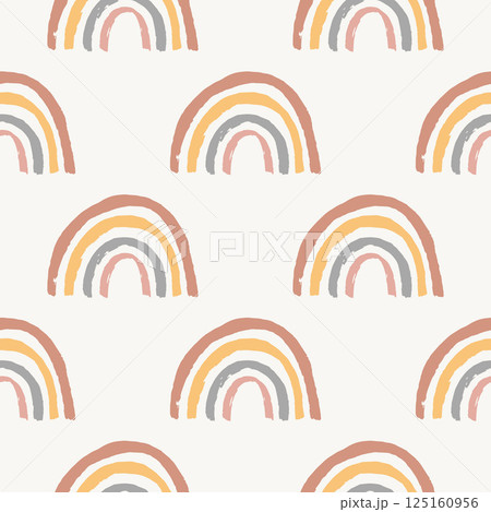 Trendy rainbow vector seamless pattern. 125160956