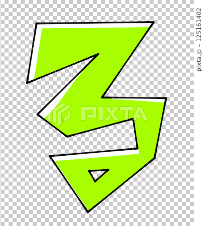 Triangle-based design of the letter 'ru' in solid color Triangle-based design of the letter 'ru' in solid color 125161402