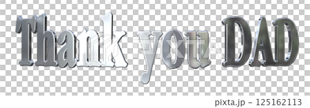 3DCG文字「Thank you DAD」父の日 125162113