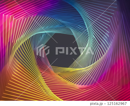 モダンなジオメトリック　ビジネス背景　六角形　虹色 125162967