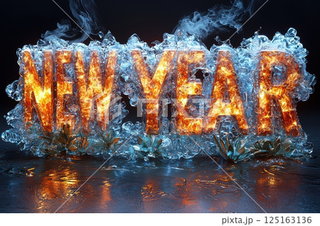 Experience a Sparkling New Year Celebration full of dazzling Fireworks and serene Water 125163136