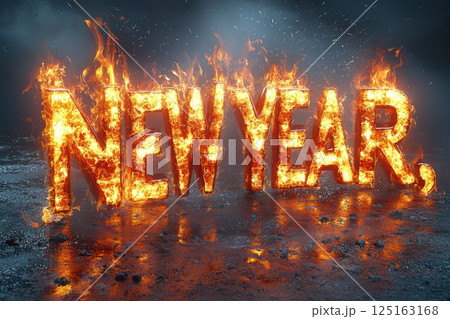 Concept for a Fiery and Exciting New Year Celebration full of Ambiance and Joyful Activities 125163168