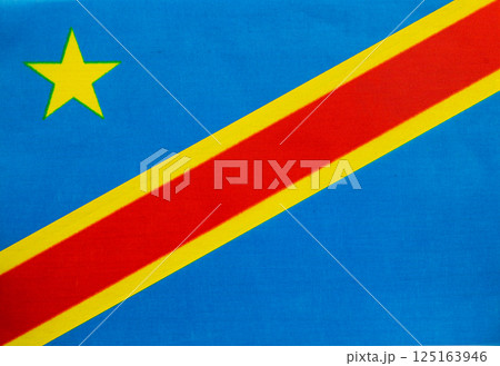 Democratic Republic of Congo flag on display Democratic Republic of Congo flag on display 125163946