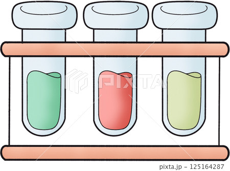The illustration of a test tube rack 125164287