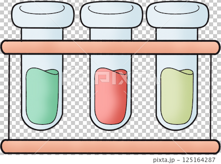 The illustration of a test tube rack 125164287