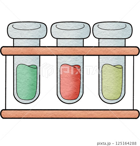 The illustration of a test tube rack 125164288