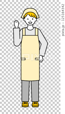 Full body pose_Simple part-time job man 05 125164342