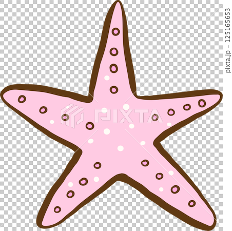 Cute Pink Starfish Illustration 125165653