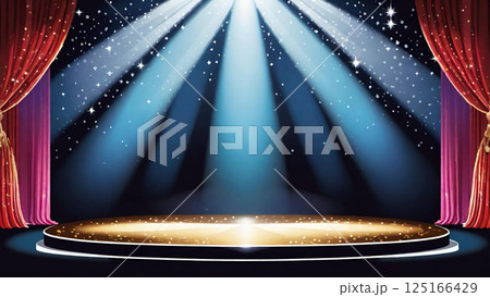 ステージ・舞台・スポットライトの背景素材 125166429