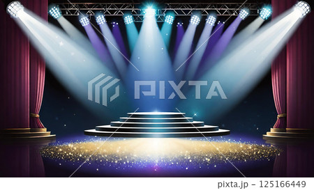 ステージ・舞台・スポットライトの背景素材 ステージ・舞台・スポットライトの背景素材 125166449