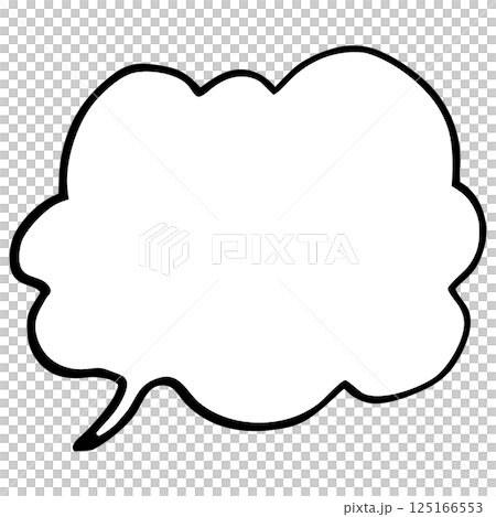 手描き感のある吹き出しのベクターイラスト 125166553