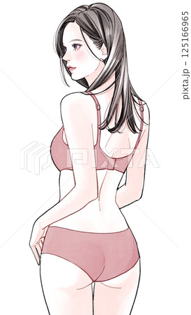 下着姿の女性 下着姿の女性 125166965