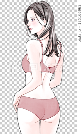 下着姿の女性 下着姿の女性 125166965