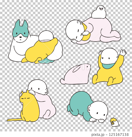 赤ちゃんと動物 赤ちゃんと動物 125167138