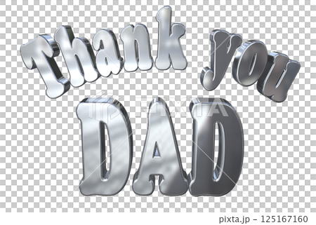 3DCG文字「Thank you DAD」父の日 3DCG文字「Thank you DAD」父の日 125167160