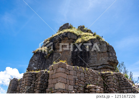 Inner View of Waqrapukara Archaeological Site in the Andean Highlands, Peru 125167226