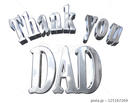3DCG文字「Thank you DAD」父の日 125167269