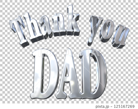 3DCG文字「Thank you DAD」父の日 125167269