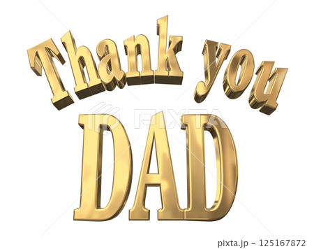 3DCG文字「Thank you DAD」父の日 125167872