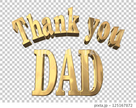 3DCG文字「Thank you DAD」父の日 125167872