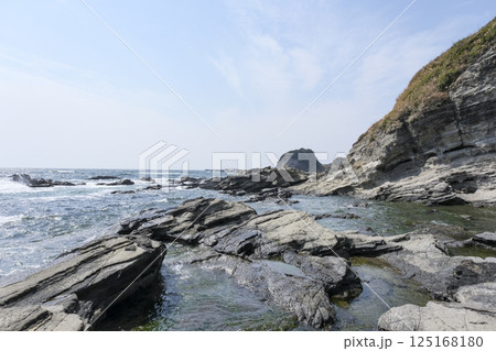 剱崎灯台の麓に広がる岩礁 剱崎灯台の麓に広がる岩礁 125168180