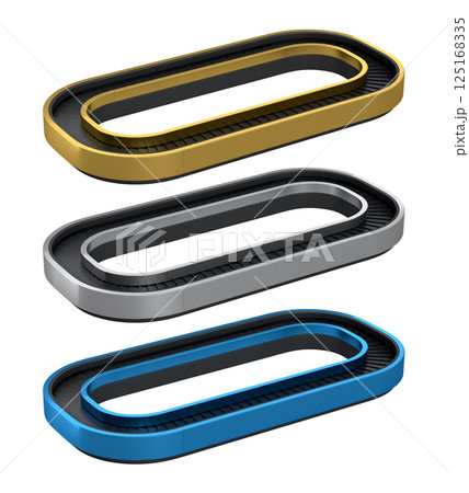 Set of Airport luggage conveyor belt from baggage claim area on white background. Set of Airport luggage conveyor belt from baggage claim area on white background. 125168335