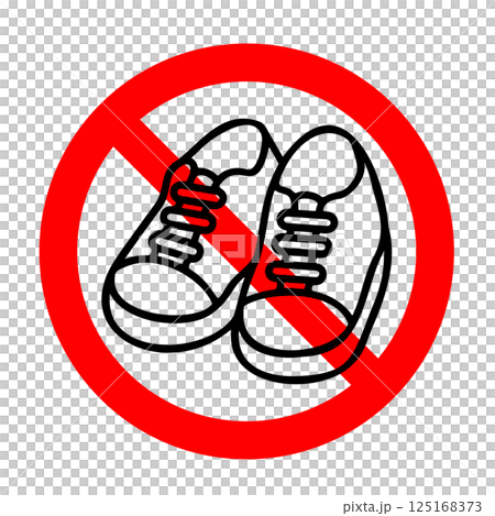 土足禁止のアイコン 125168373