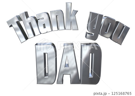 3DCG文字「Thank you DAD」父の日 125168765
