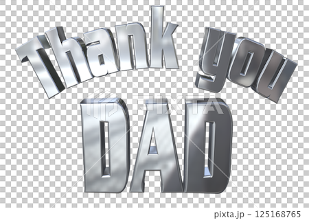 3DCG文字「Thank you DAD」父の日 125168765
