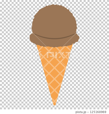 Chocolate ice cream illustration 125168969