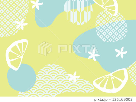 初夏のポップな和柄背景素材 125169002