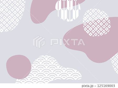 モダンな紫系和柄背景素材 125169003