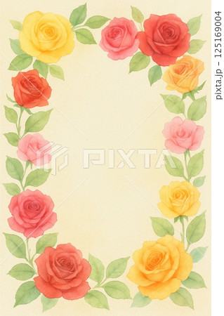 フレーム素材・バラの花 125169004