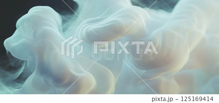 A striking abstract design where smoke forms letters, merging artistry and creativity. 125169414