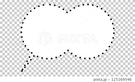 A simple speech bubble with connected circles (inside the speech bubble: white background, outside the speech bubble: transparent background) A simple speech bubble with connected circles (inside the speech bubble: white background, outside the speech bubble: transparent background) 125169546
