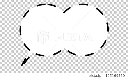 一個簡單的連接圓圈的氣泡(氣泡內:白色背景,氣泡外:透明背景) 一個簡單的連接圓圈的氣泡(氣泡內:白色背景,氣泡外:透明背景) 125169550