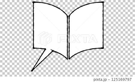 書本上的對話泡泡（泡泡內：白色背景，泡泡外：透明背景） 125169797