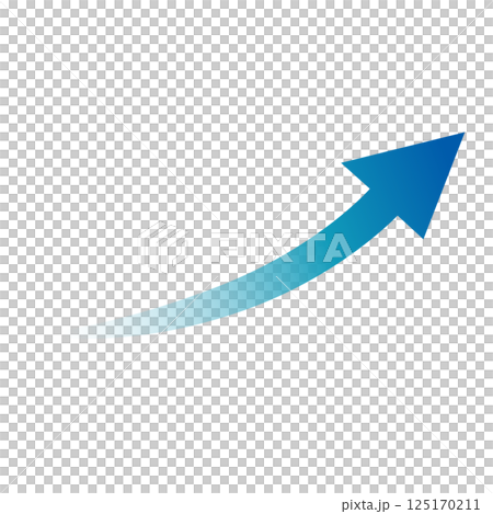 Stock Illustration: Rising arrow Blue gradation 125170211