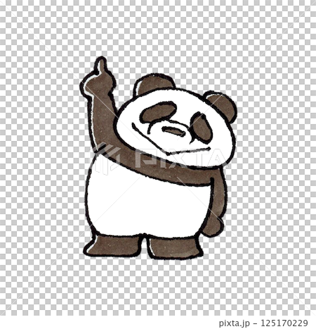 指著熊貓角色 指著熊貓角色 125170229
