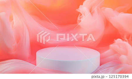 Elegant display podium with vibrant abstract background for product showcase. Elegant display podium with vibrant abstract background for product showcase. 125170394