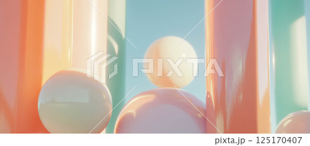 Soft hues of pastel colors create an abstract representation of 3D data visualizations. Soft hues of pastel colors create an abstract representation of 3D data visualizations. 125170407