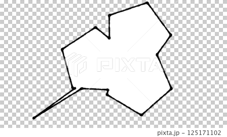 Blocky speech bubble (inside the bubble: white background, outside the bubble: transparent background) Blocky speech bubble (inside the bubble: white background, outside the bubble: transparent background) 125171102