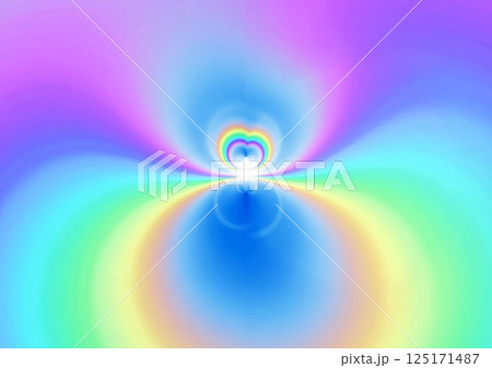 青空に抽象的な虹と光の3dイラスト背景 青空に抽象的な虹と光の3dイラスト背景 125171487