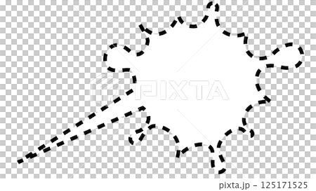 A simple comic-style speech bubble (inside the speech bubble: white background, outside the speech bubble: transparent background) A simple comic-style speech bubble (inside the speech bubble: white background, outside the speech bubble: transparent background) 125171525