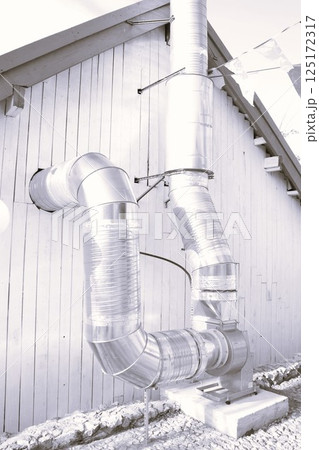 A Metal Ducting System has been successfully Installed on the Exterior of the Building 125172317