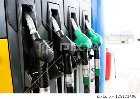 Fuel Pumps at a Gas Station Essential Accessory for Automotive Convenience and Commerce 125172400