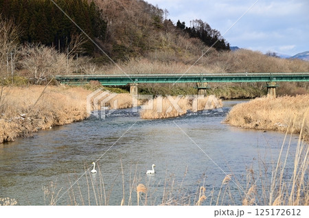 JR釜石線 猿ヶ石川橋梁 125172612