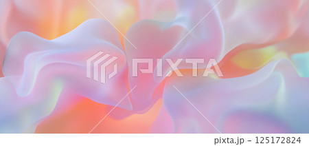 Colorful abstract background featuring 3D smoke with various textures and layered depth effects. 125172824